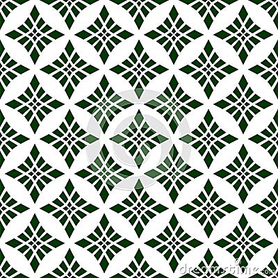 Dark green pattern on white background. Seamless pattern. Abstract. Vector Illustration